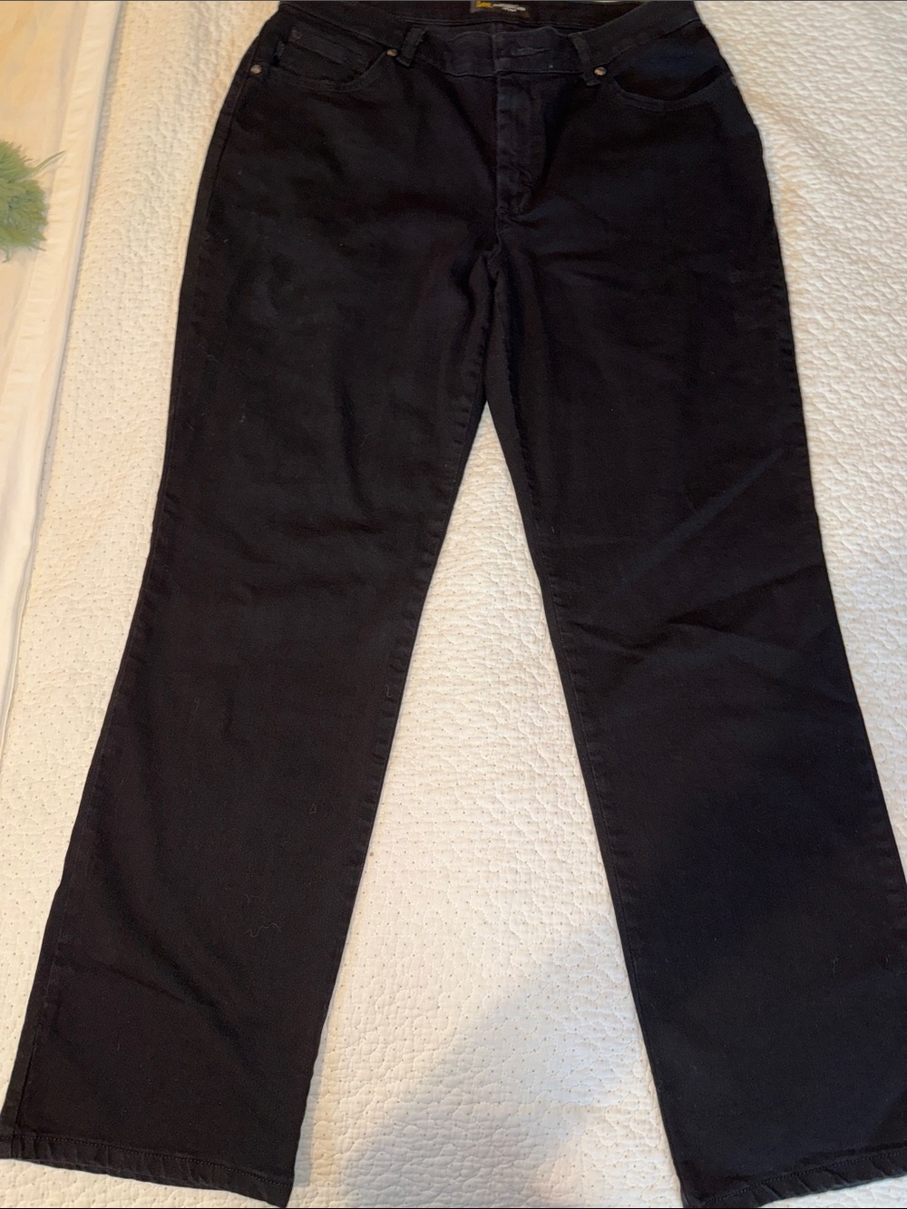 Lee Black Relaxed Fit Straight Leg Jeans for Women